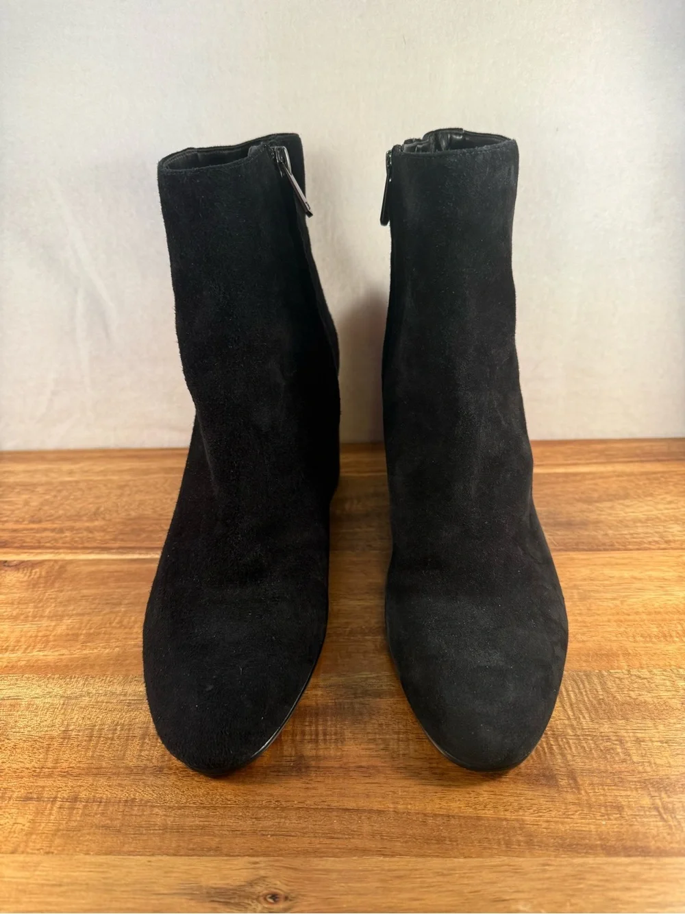 Sam Edelman Black Suede Ankle Boots Size 9